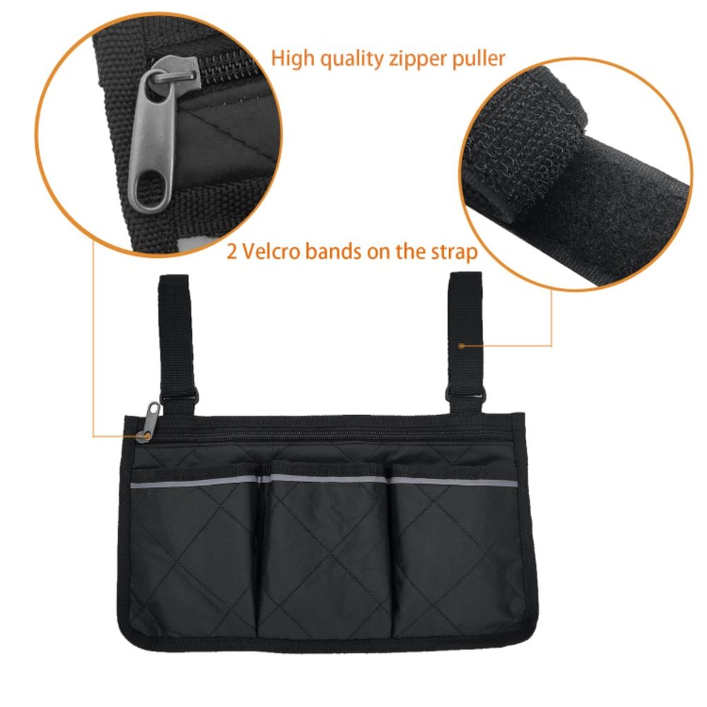 Wheelchair Side Bag with multiple pockets - Picture 5 of 7